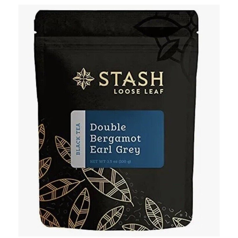 Tea Double Bergamot Earl Grey Premium Loose Leaf Black Tea, 3.5 Ounces